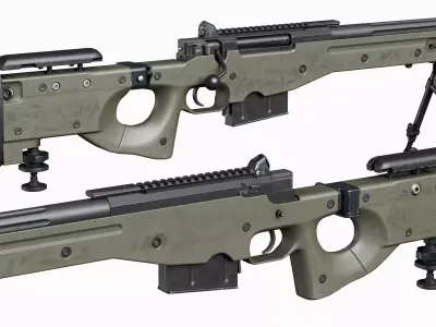 AWP Sniper Tactical Rifle L118 Low-poly 3D model