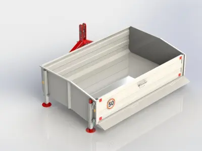 WG 0023 - Transport Box for tractor 3D model