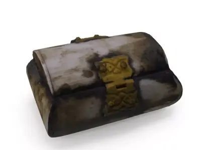 Mini Chest 02 - Low and High Poly versions Low-poly 3D model