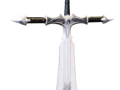 fantasy sword game reader Low-poly 3D model