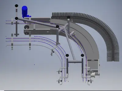  Belt Conveyors Systems 3D model