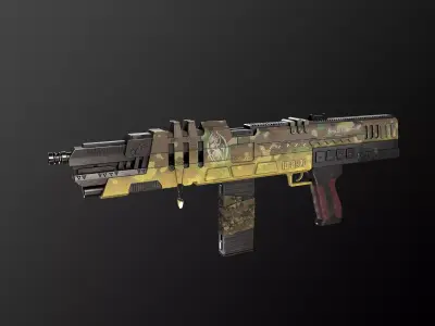 Gun- JD8920 version 2  Low-poly 3D model