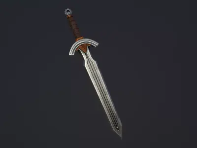 Simple Sword Low-poly 3D model purchase