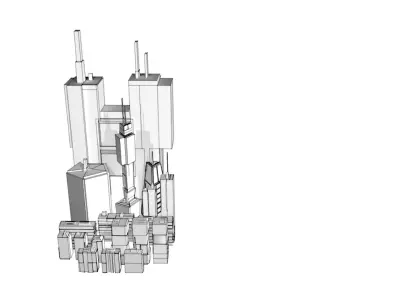 Sci Fi Cityscape Pack Cyberpunk 18 Greeble Buildings Lot City Free 3D model