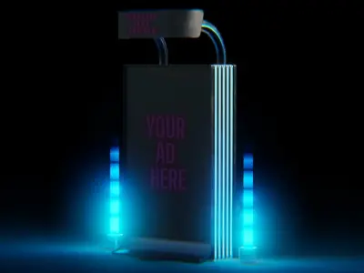 Futuristic Billboard 3D model