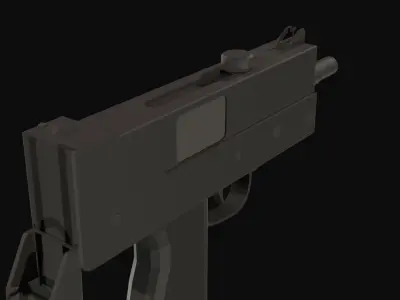 Mac 10 Low Poly Low-poly 3D model