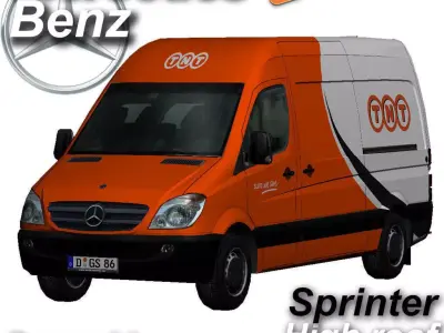 Mercedes-Benz Sprinter TNT Low-poly 3D model