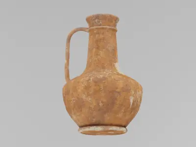 Clay Pot Low-poly 3D model
