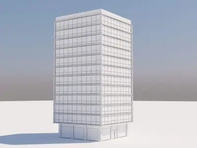 Modern Building Exterior Skyscraper 4 3D model