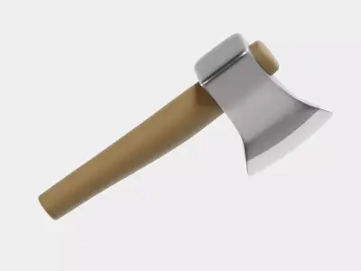 Axe 3d model Low-poly 3D model get
