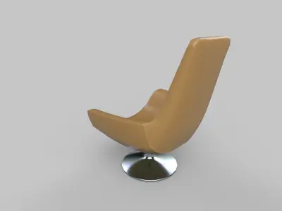 armchair modern chair Low-poly 3D model