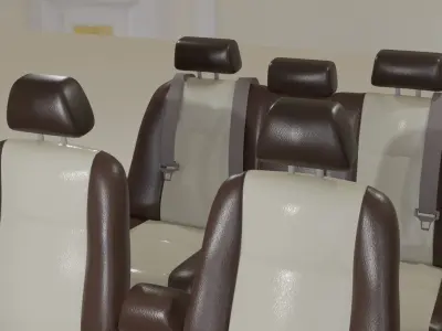 Car seats 3D model