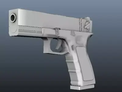Glock17 Pistol Free low-poly 3D model