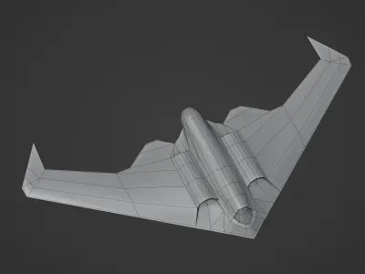 UCAV Stealth Drone Hologram 3D Model Low-poly 3D model