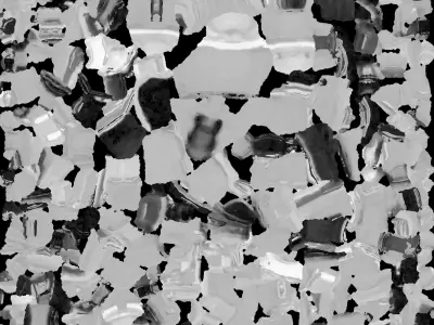 Red and Yellow Rifle 3D model