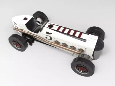 Old Racing Car Free 3D model