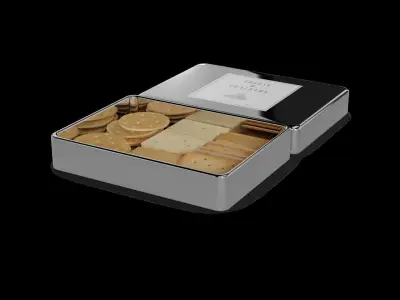 Snacks Cheese and Crackers 3D model