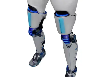 Futuristic Cybernetic Leg Prosthesis 3D model