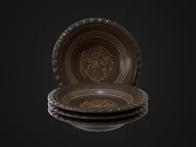 Decoration Plate 02 Free low-poly 3D model