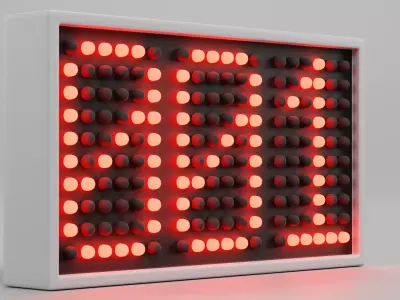 Number Box - Illuminated Numeric Display Light Low-poly 3D model
