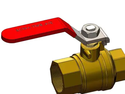 Industrial Ball Valve 3D model
