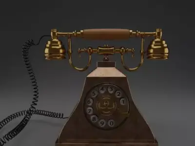 Antique telephone  3D model