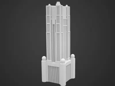 SciFi Building 3 Low-poly 3D model