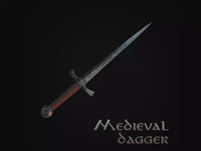 Dagger01 Low-poly 3D model