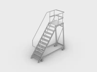 Rolling Ladder Free 3D model