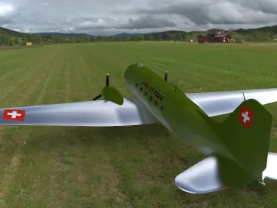 Douglas DC-3 Free 3D model