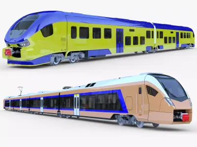 Stadler Flirt and Pesa Link 3D Model Pack