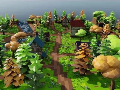 Medieval Town 3D model