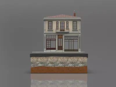 Old Istanbul City Building 012 3D model