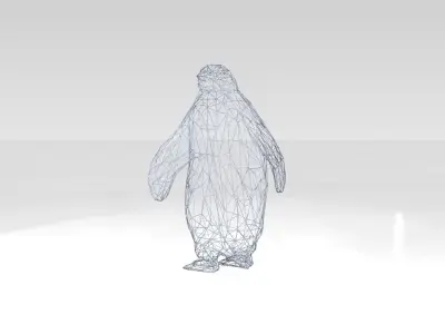 Penguin Wireframe 3D model