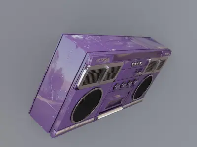 Radio 3D Retro Boombox Cassette Player 3D model