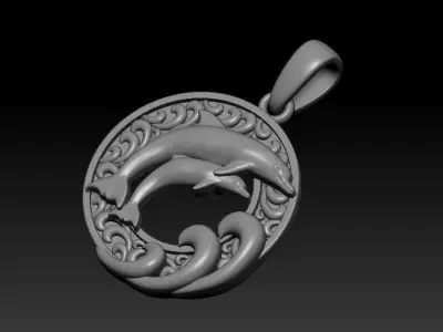 Pendant Dolphin 3D print model