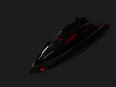 Superhero Themed Superyacht 3D Model 3D model