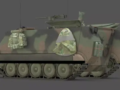 M106A3 Mortar Carrier Low-poly 3D model