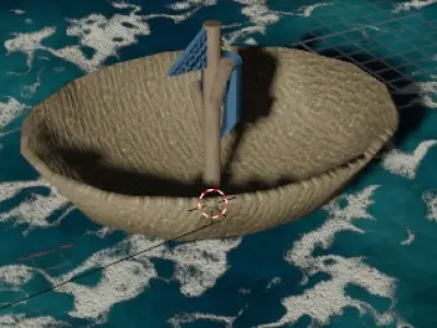 A small boat 3D model