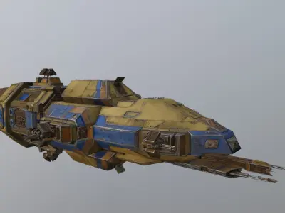 military spaceship 3D model