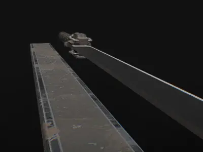 cyberpunk mechanical sword 3D model