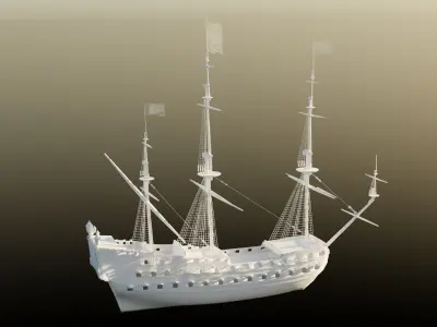 Pirate ship 3D model purchase
