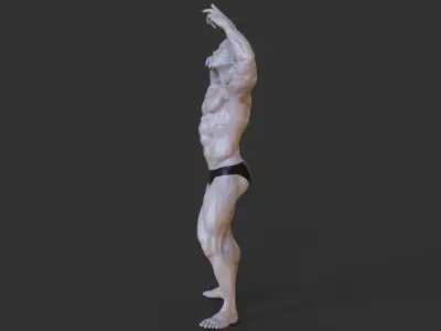 Bodybuilder Pose 3D print model 5