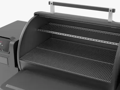  Blackstone 2258 BBQ Smoker Grill with Air Fryer Black 