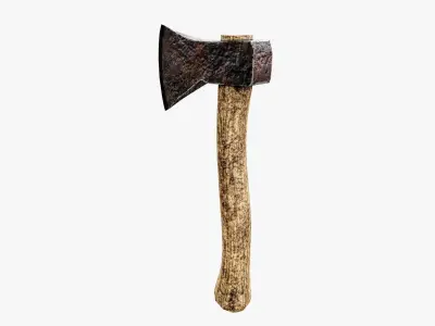 Post Apocalyptic Old Axe Low-poly 3D model
