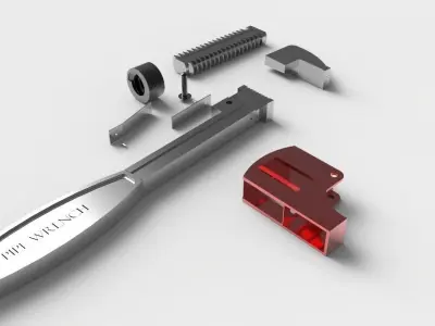 Pipe Wrench Free 3D model