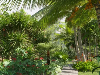 Collection 27 - Tropical garden 3D model
