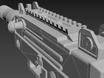 UZI PISTOL  Low-poly 3D model