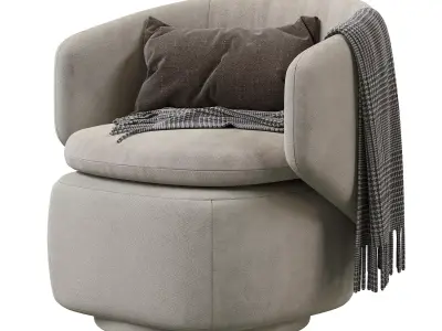 Crescent Swivel Chair 3D model