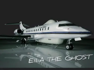 BOMBARDIER E-11A Battlefield Airborne Coms - THE GHOST Low-poly 3D model